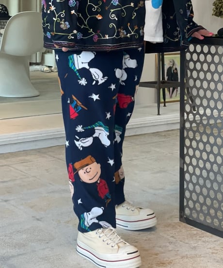 Snoopy print pajama pants