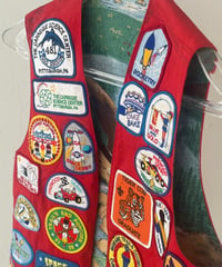 80's boyscout patched vest