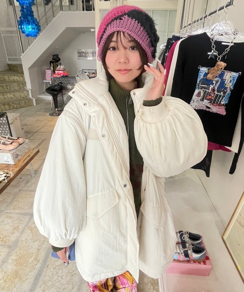 yushokobayashi / Damage knit cap | I/O PORT