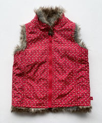 Kids reversible fur vest
