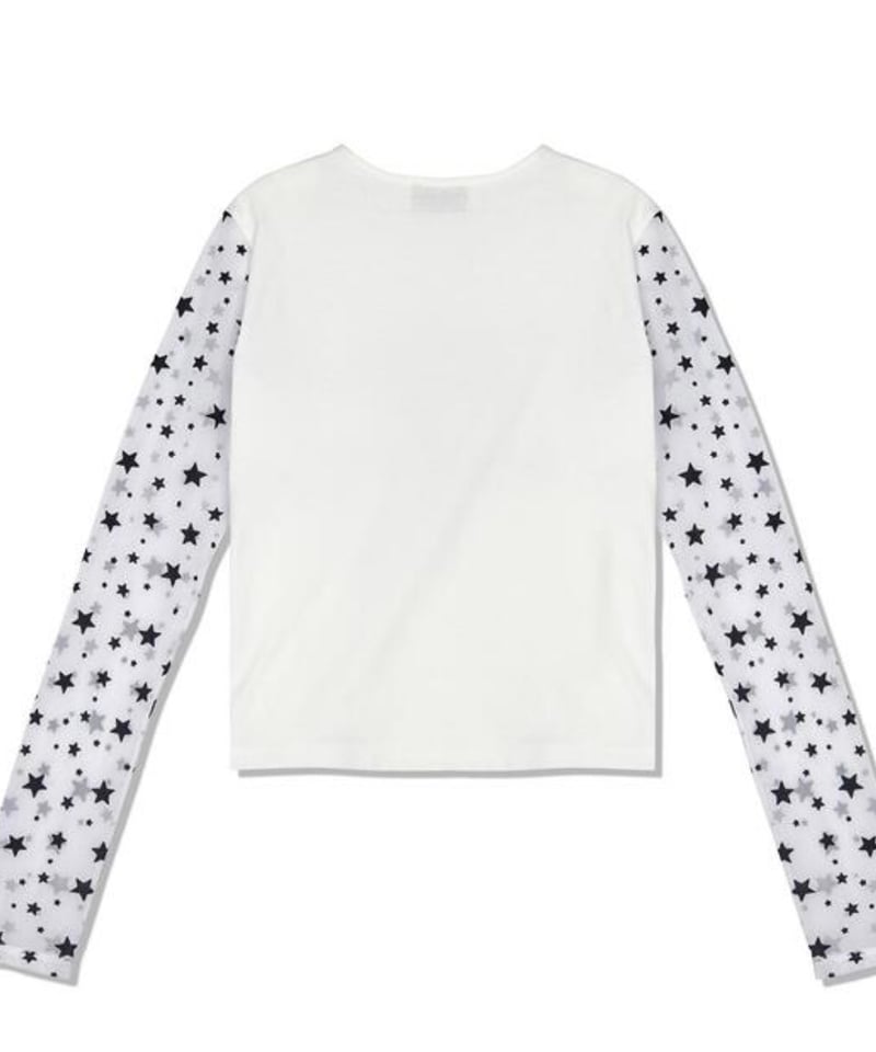 momentel スタースリーブカットソー MOMENTEL / Super Angels Star Mesh T-Shirt (Blue