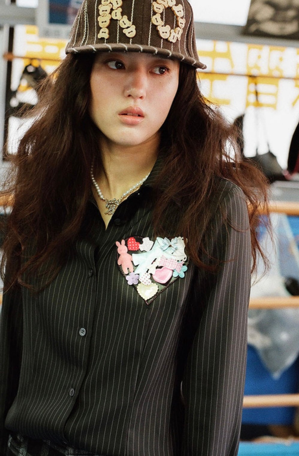 トップス MOMENTEL Heart Velcro Stripe Shirt MOMENTEL / Heart Velcro Stripe Shirt | I/O PORT
