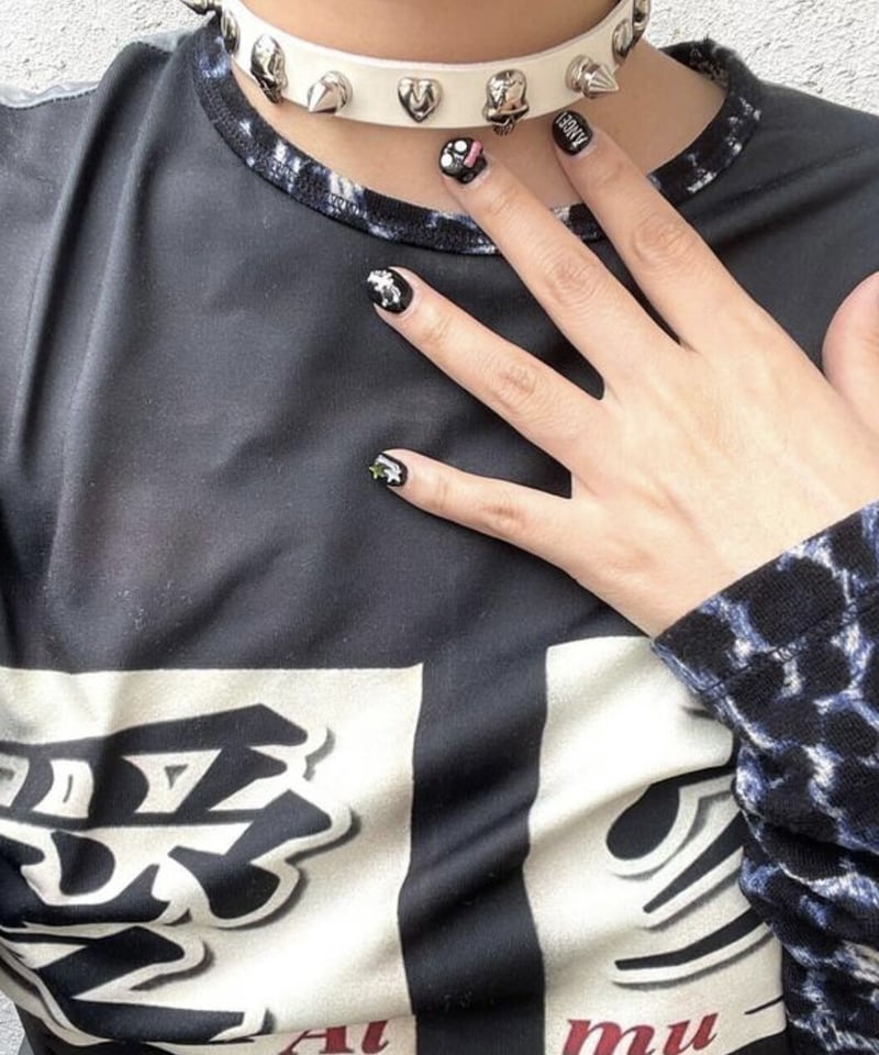 MOMENTEL Skull heart stud choker | I/O PORT