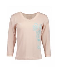 SHALOM / TELEPATHY LACE TOP PEACH