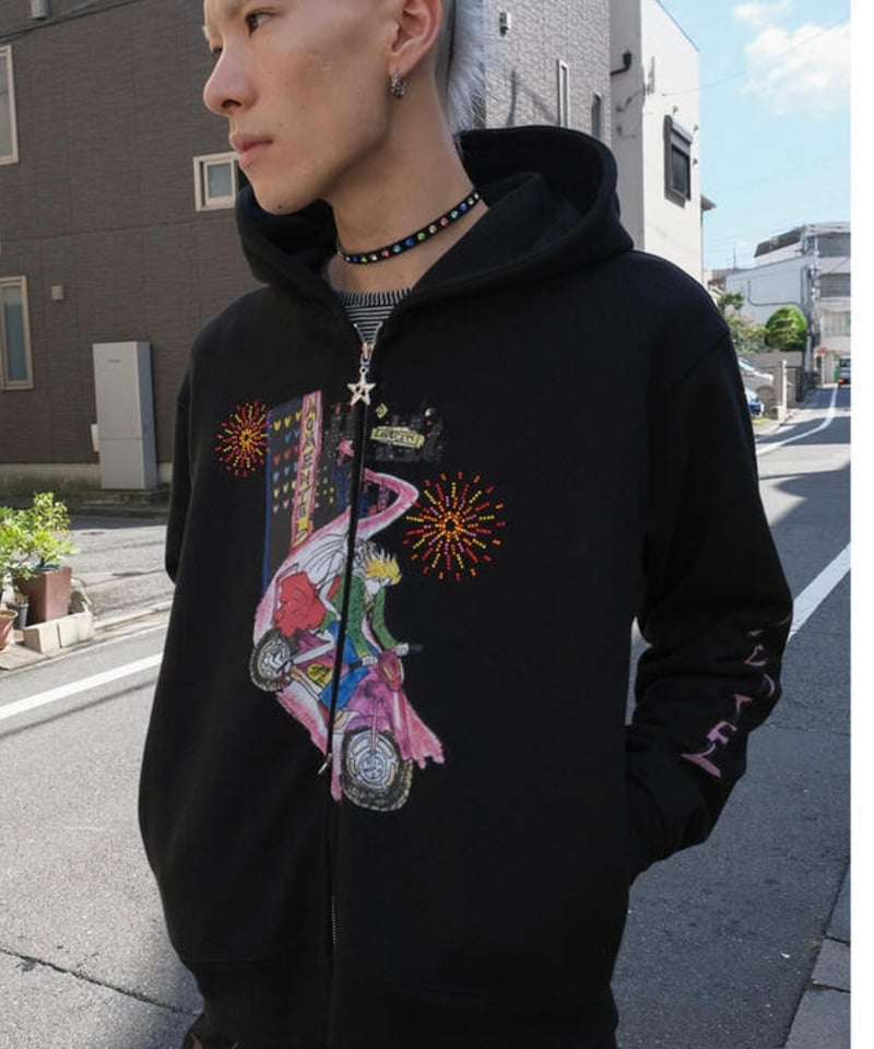 トップス MOMENTEL Love City Drive Hoodie MOMENTEL / Love City Drive Hood Black | I/O PORT