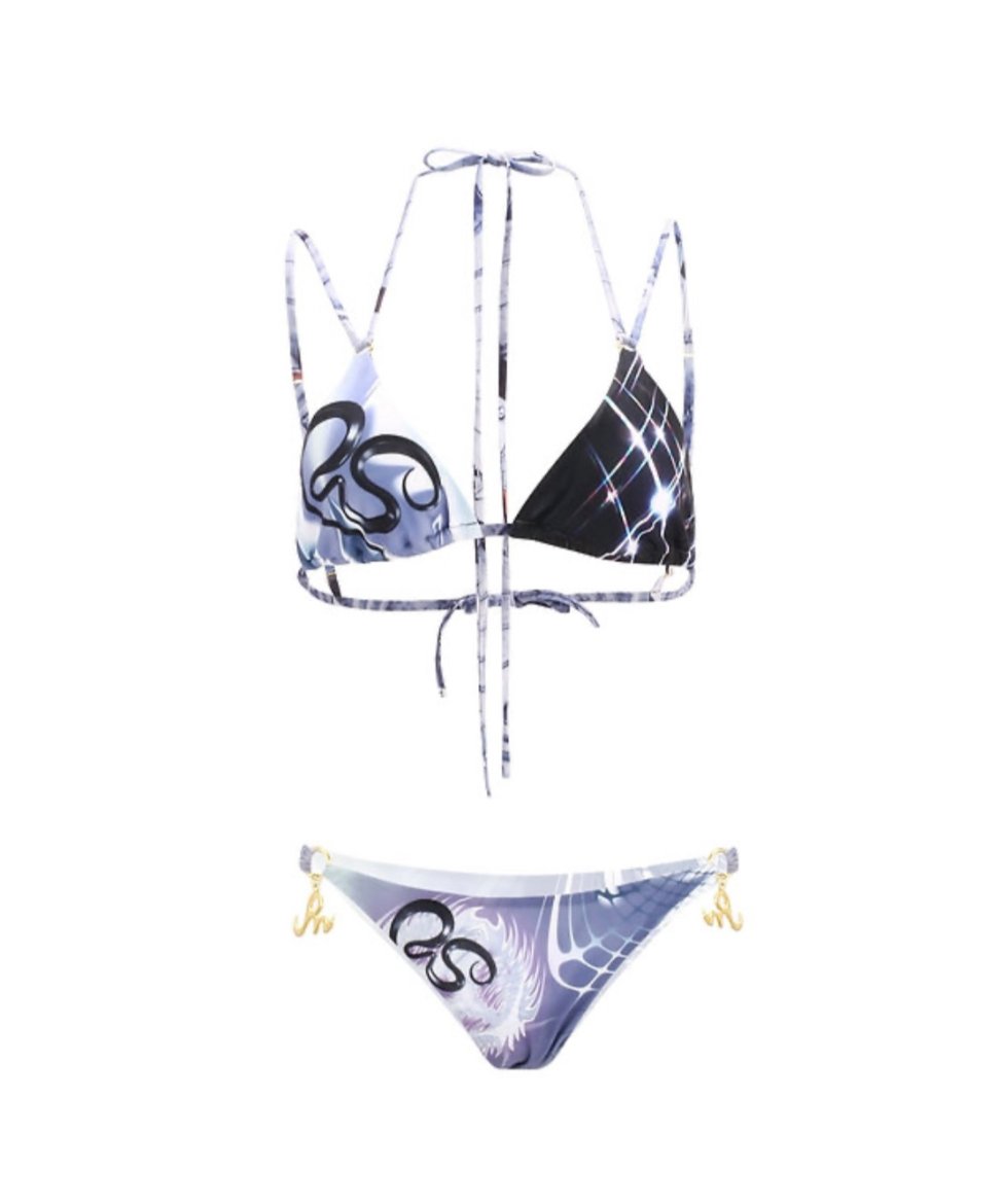 水着・ラッシュガード Room SERVICE888 Horse print bikini set Room SERVICE888 / Grey Space Phantom Print Stra