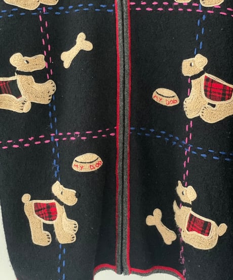Dogs lover knit cardigan