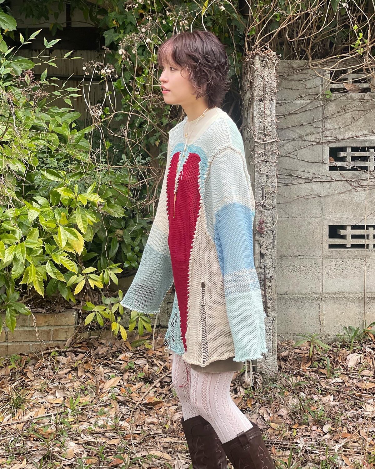 yushokobayashi bigheart knit jumper | I/O PORT