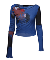 FUGUIHUA Asymetric mesh top