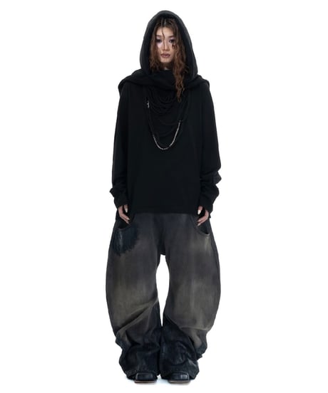 FUGUIHUA / shadow dust- hooded sweatshirt