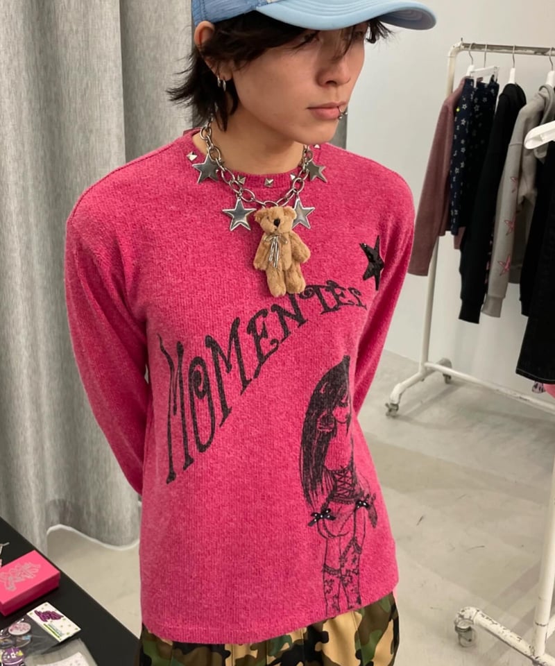 MOMENTEL 長袖 トップス スター柄 MOMENTEL 長袖 トップス スター柄 PAST SEASON [50% SALE] - MOMENTEL