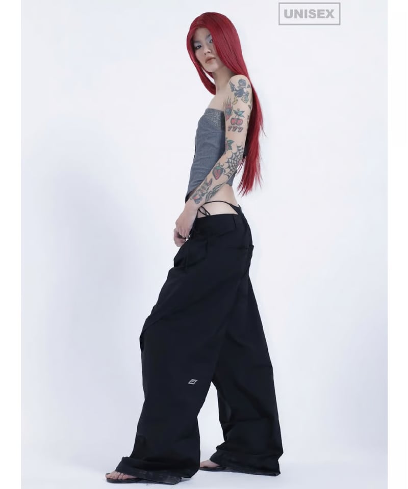 パンツ FUGUIHUA / Rebel chocalate- Trouser-BK FUGUIHUA / Rebel chocalate- Trouser-BK | I/O PORT