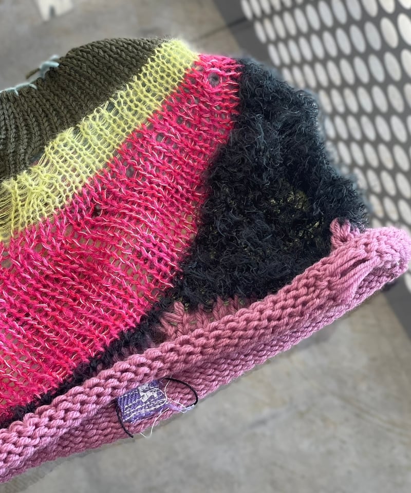 yushokobayashi / Damage knit cap | I/O PORT