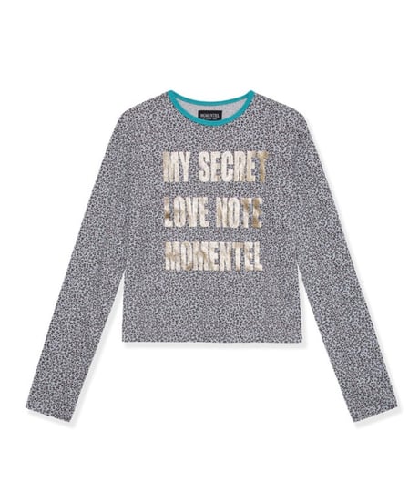 MOMENTEL / Secret Love Note Leopard T-shirt