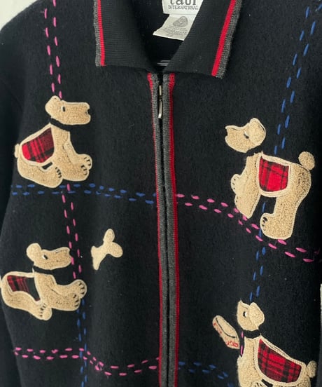 Dogs lover knit cardigan