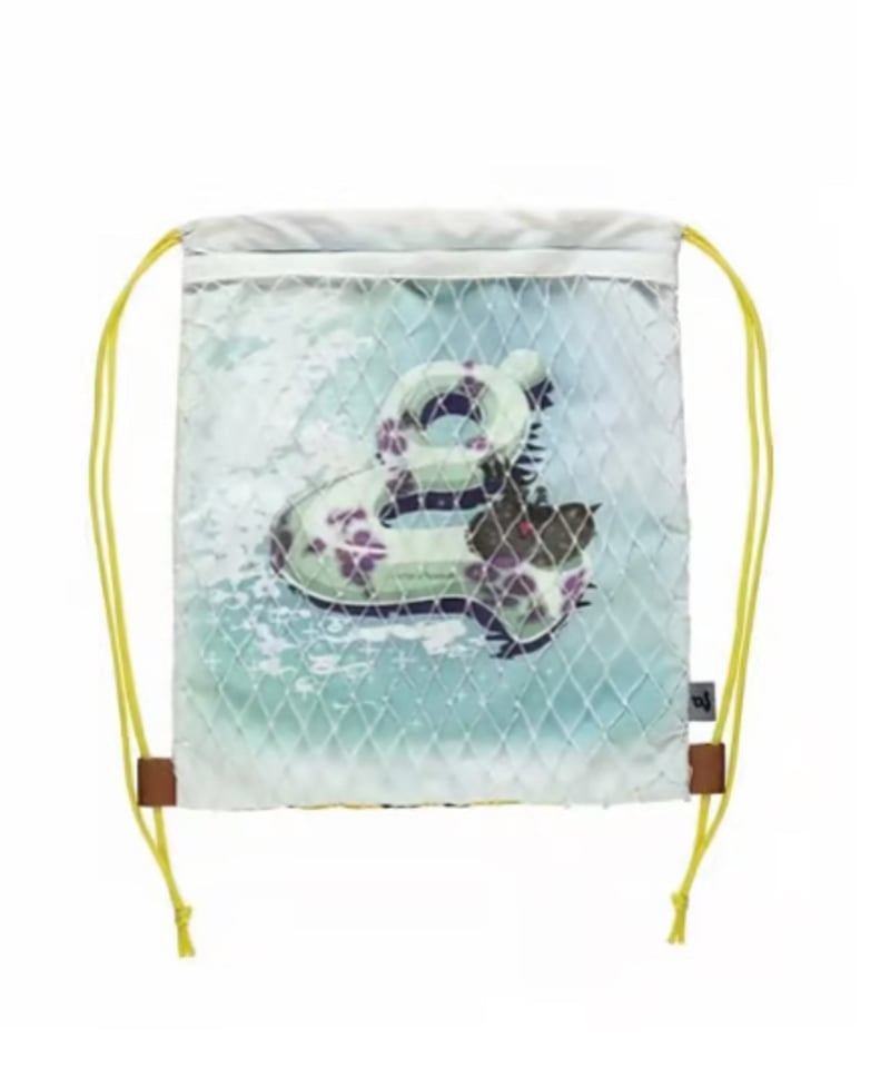 GRAPE X FELIPE BOLIVAR / fishnet drawstring bag