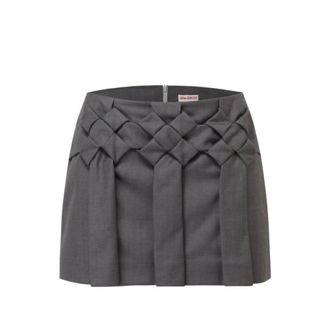 Nφdress X RoomSERVICE888 / Gray Flower Pleats Pant-skirt