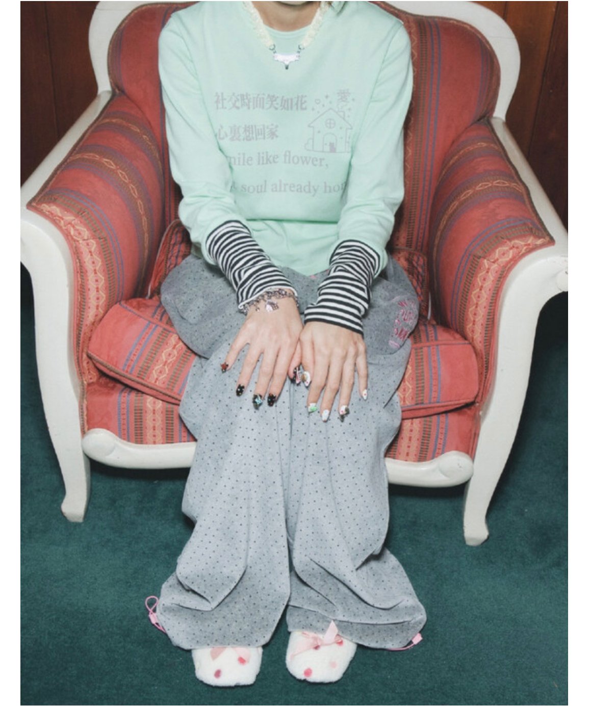 トップス MOMENTEL Go  Stripe Long Sleeve MOMENTEL / Go Home Stripe Long Sleeve (Light gr