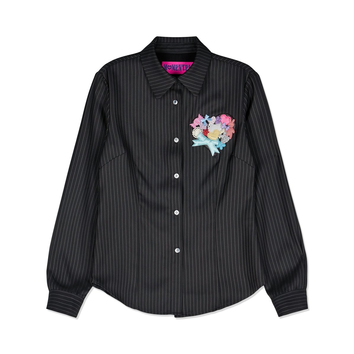 トップス MOMENTEL Heart Velcro Stripe Shirt MOMENTEL / Heart Velcro Stripe Shirt | I/O PORT
