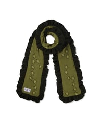 MOMENTEL / Ruffle star muffler green olive