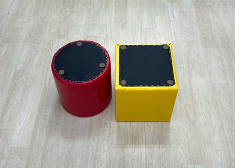 【1セット限り】ミニスツール丸形+四角ペア