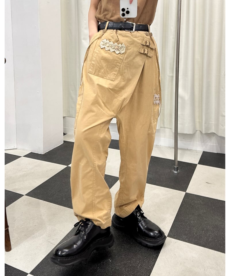 URU NASHIJI COTTON BELTED WIDE PANTS パンツ