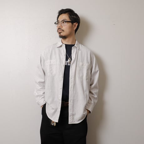 【MEN'S】Johnbull[ジョンブル] インディゴセルヴィッチロングスリーブワークシャツ　JM262S03