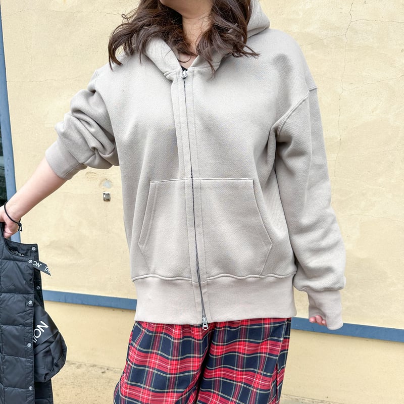 WOMEN'S】 AMERICANA[アメリカーナ] ワイドフルジップフーディー BRF-8