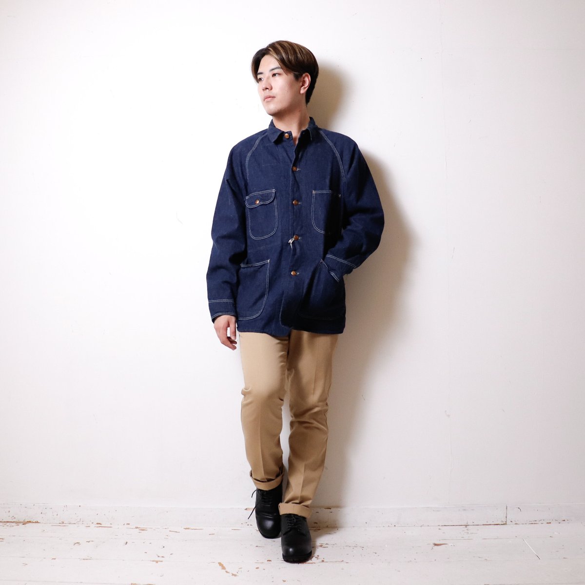 MEN'S】BARNSTORMER[バーンストーマー]ノープリーツドレスチノ