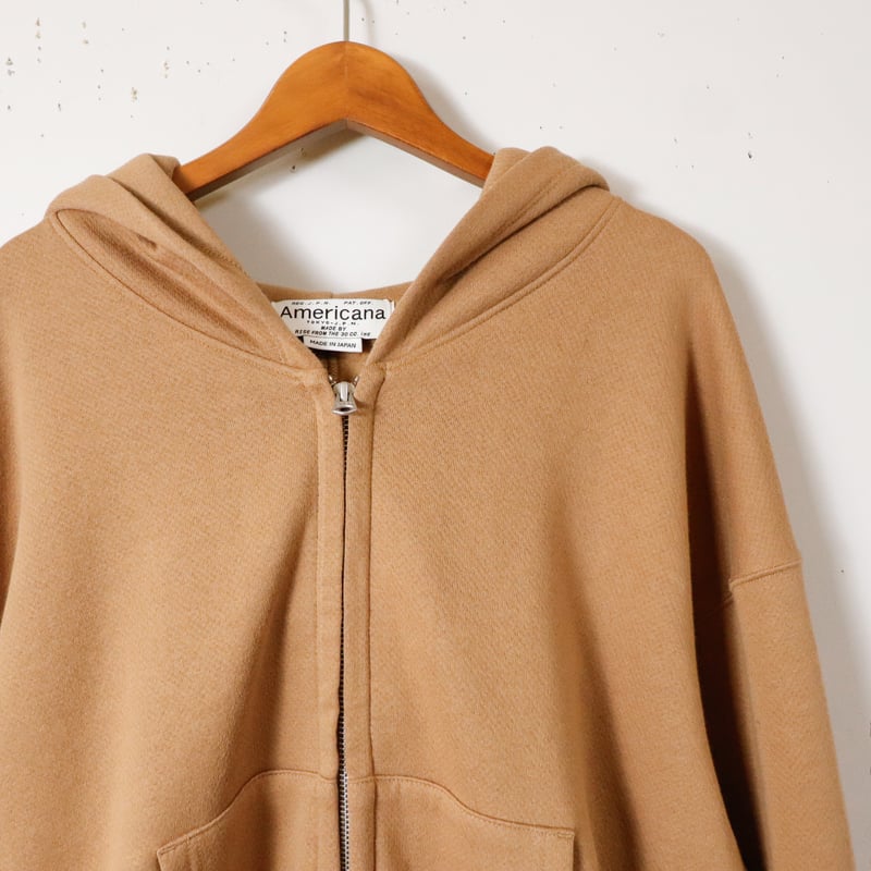 WOMEN'S】 AMERICANA[アメリカーナ] ワイドフルジップフーディー BRF-8