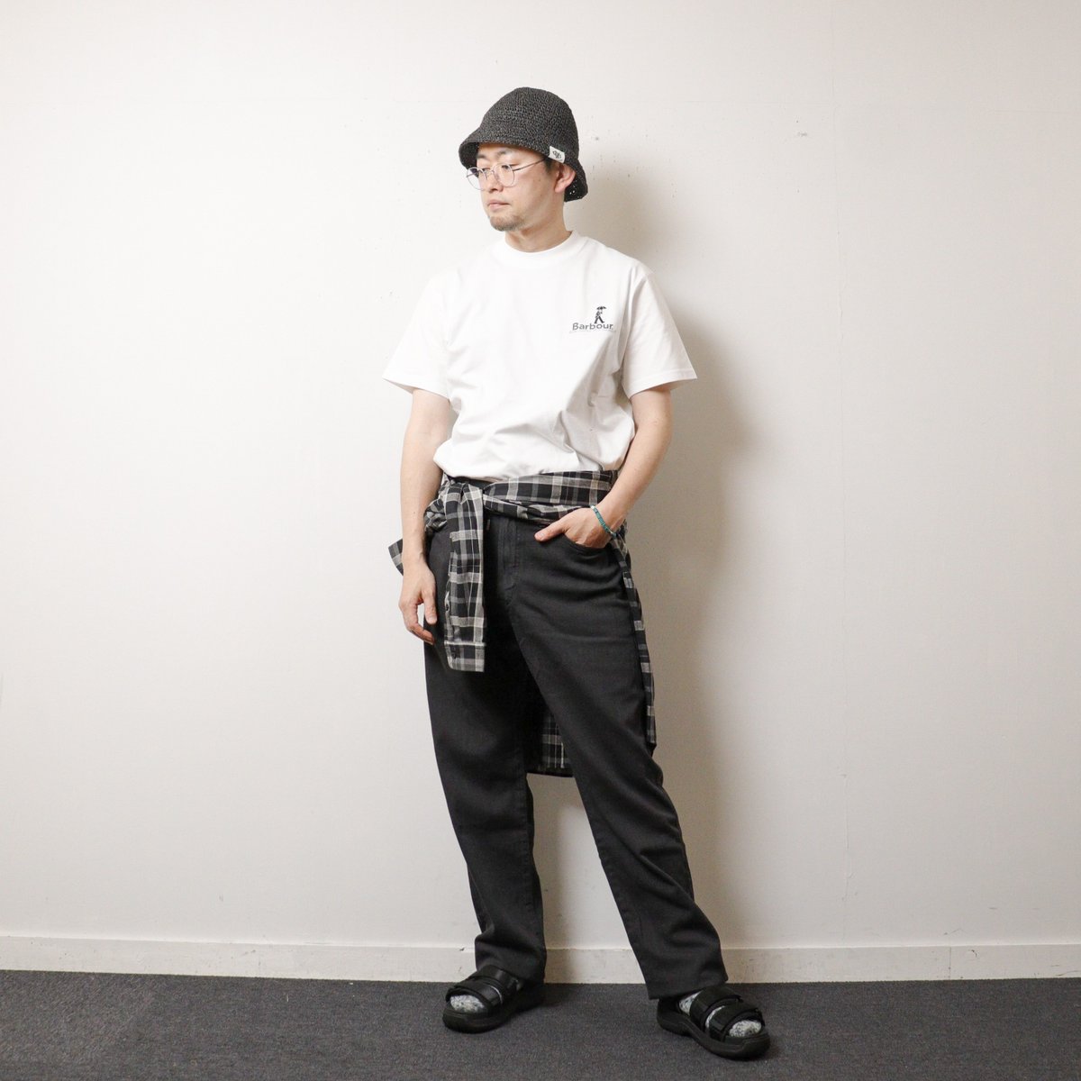 MEN'S】Barbour[バブアー] Why Get Wetオーバーサイズ ポイントロゴT
