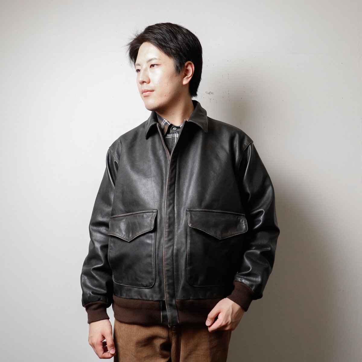 MEN'S】FIDELITY[フィデリティ] AGING GOAT LEATHER A-2