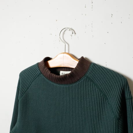 【MEN'S】JACKMAN [ジャックマン]  Waffle Mid-neck bicolor (ワッフルミッドネック バイカラー)  JM7200