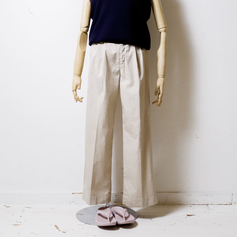 【YANUK/ヤヌーク】IENA別注 タックパンツ ワイド エクリュ 34 Women's】YANUK[ヤヌーク] タックワイドトラウザーズ 57131310