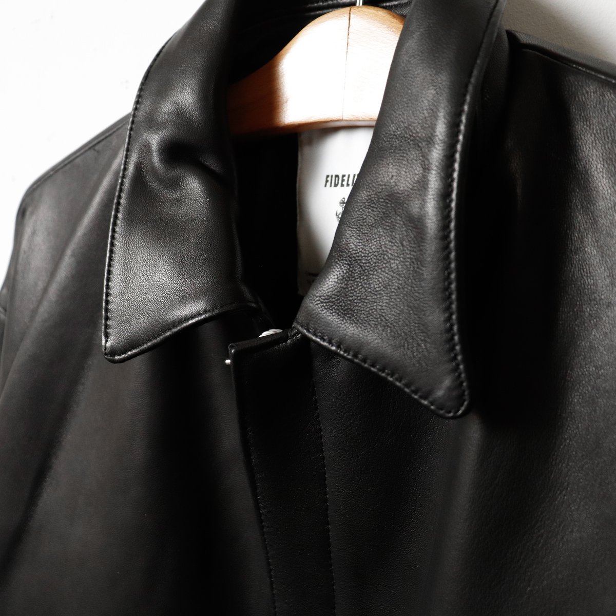 FIDELITY LAMB LEATHER A-2 JACKET Ｌ ブラック FIDELITY LAMB LEATHER A-2 JACKET L ブラック