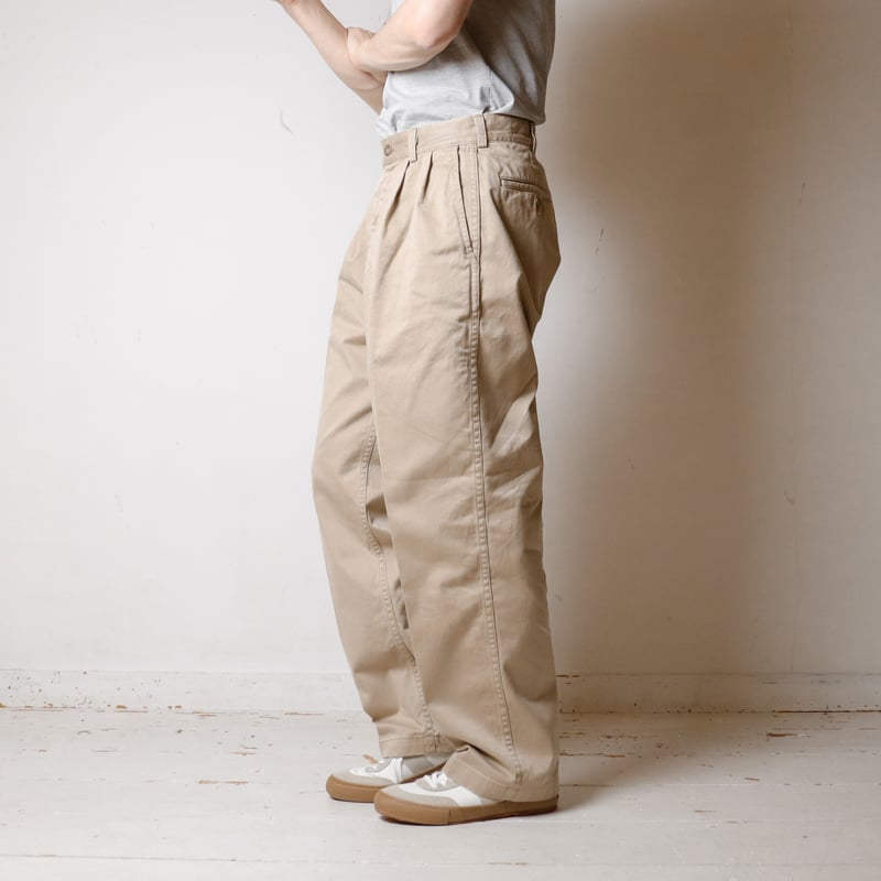 UNISEX】orSlow[オアスロウ] TWO TUCK WIDE TROUSERS 03