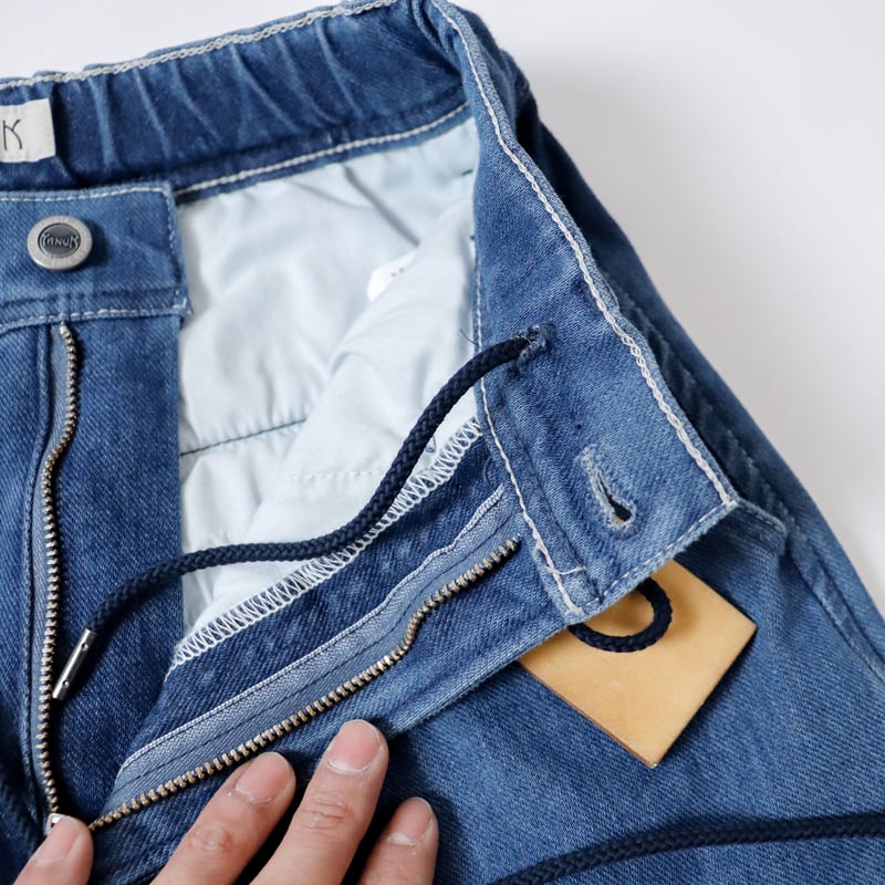 タグ付き　ヤヌーク　ワイドラウンジパンツ　DENIT 日本製　インディゴ　M Women's】YANUK[ヤヌーク] DENIT WIDE FLARE PANTS 571