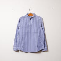 【UNISEX】ARBRE[アルブル] ラウンドカラーストライプP/Oシャツ