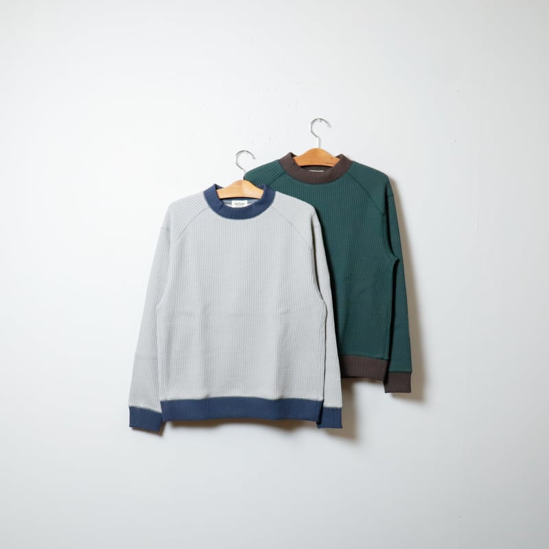 MEN'S】JACKMAN [ジャックマン] Waffle Mid-neck bicolo