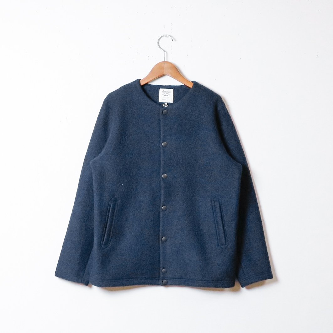 UNISEX】Jackman[ジャックマン] Wool Collarless Jacket
