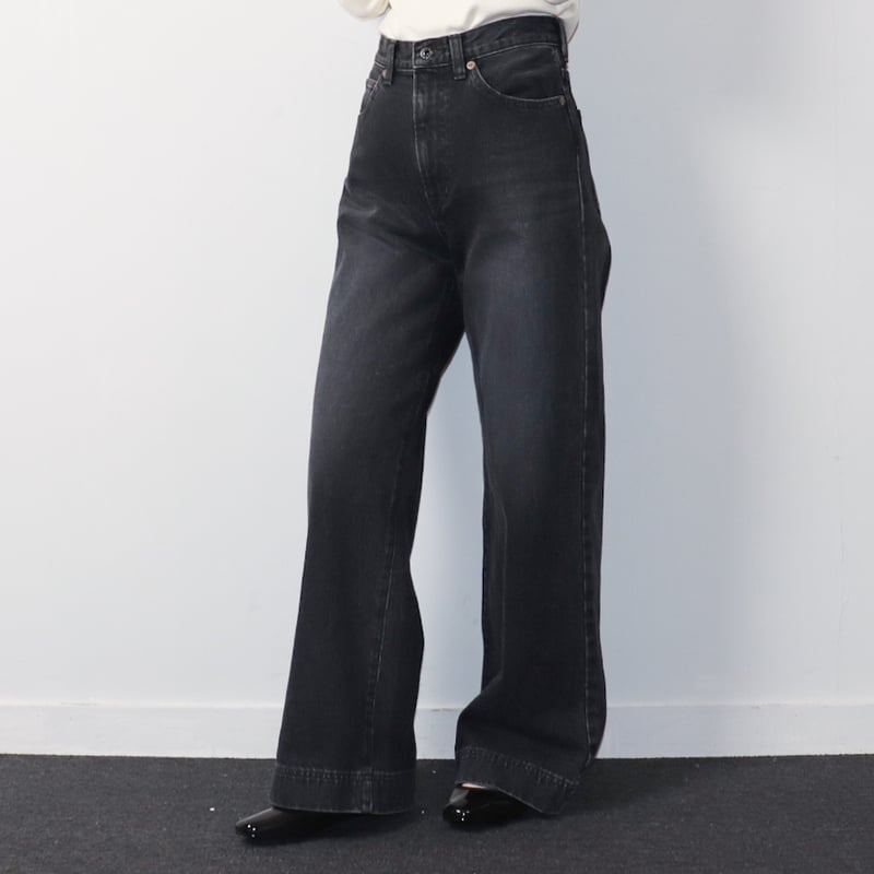 ジョンブル　johnbull デニムパンツ　ブラック 中古・古着通販】JOHNBULL (ジョンブル) ベルト付デニムパンツ