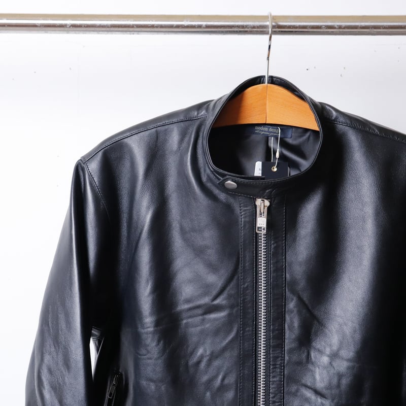 【美品】モデムデザイン/ラムレザーシングルライダース/レザージャケット/羊革/黒 再入荷【MEN'S】modem design[モデムデザイン] ラムレザー