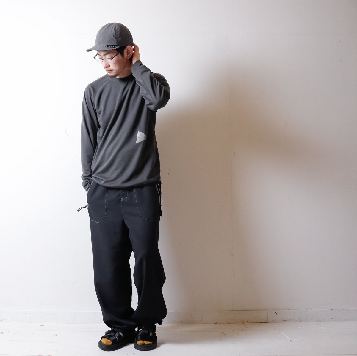 MEN'S】and wander[アンドワンダー] power dry Jersey rag...