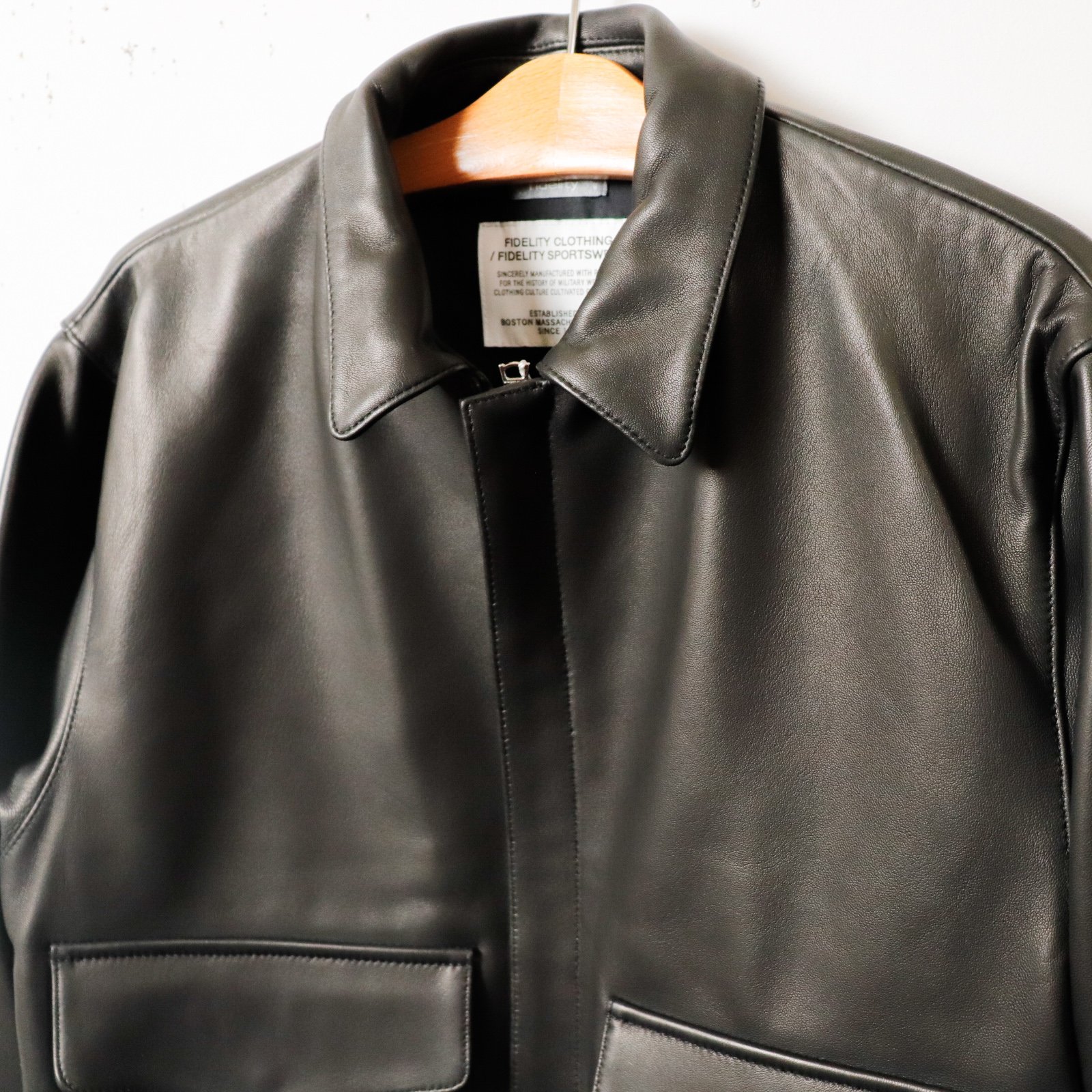 再入荷【MEN'S】FIDELITY[フィデリティ] LAMB LEATHER A-2 JAC