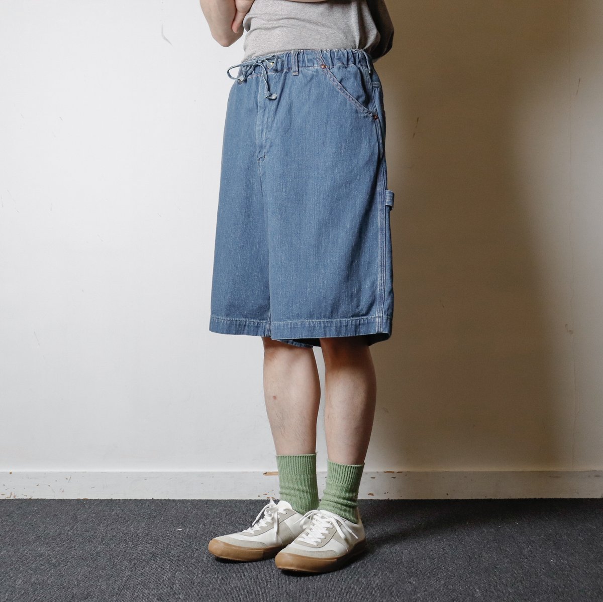 MEN'S】orSlow[オアスロウ] ペインターデニムショーツ 00-7126
