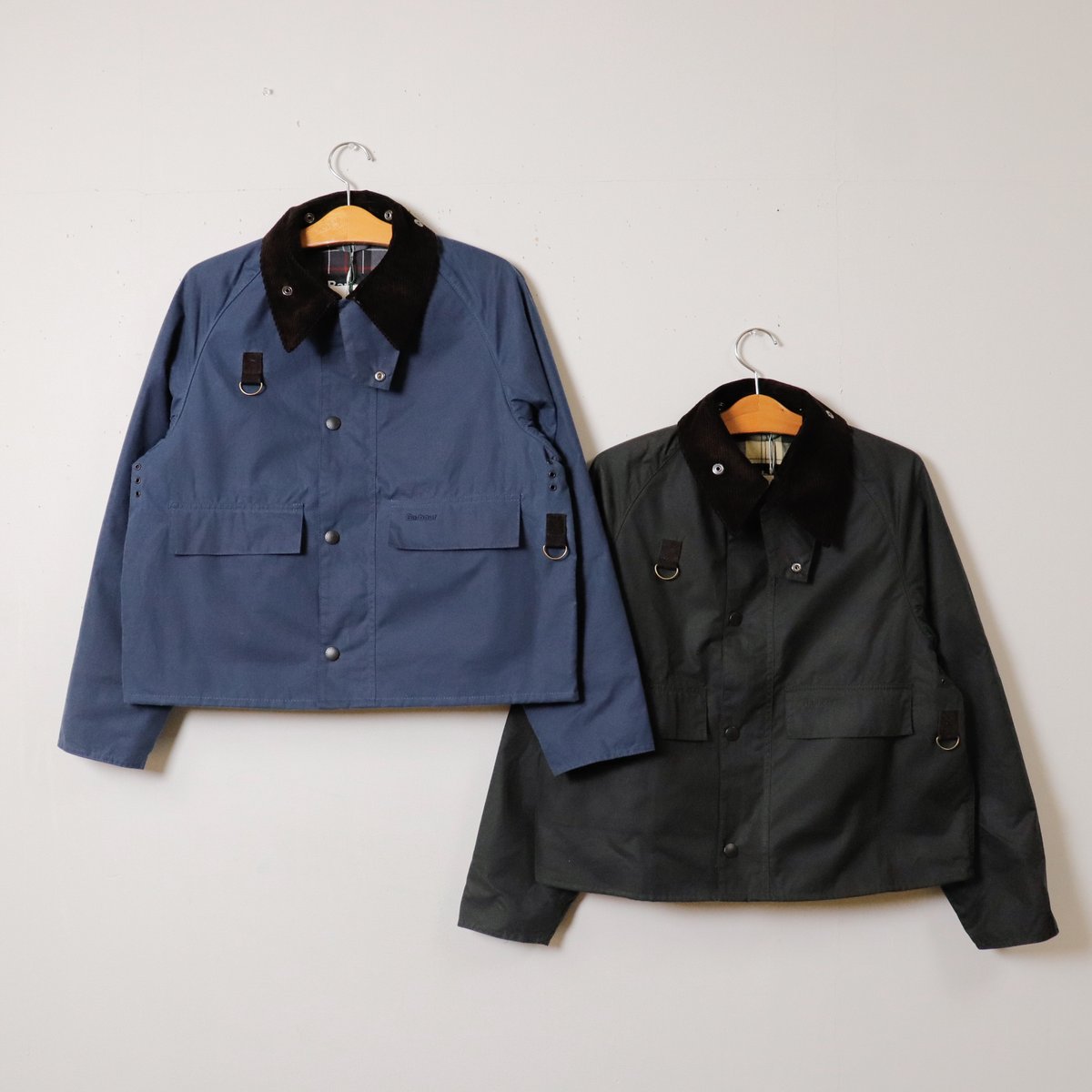 UNISEX】BARBOUR[バブアー] SPEY ワックスショートジャケット | BLUE