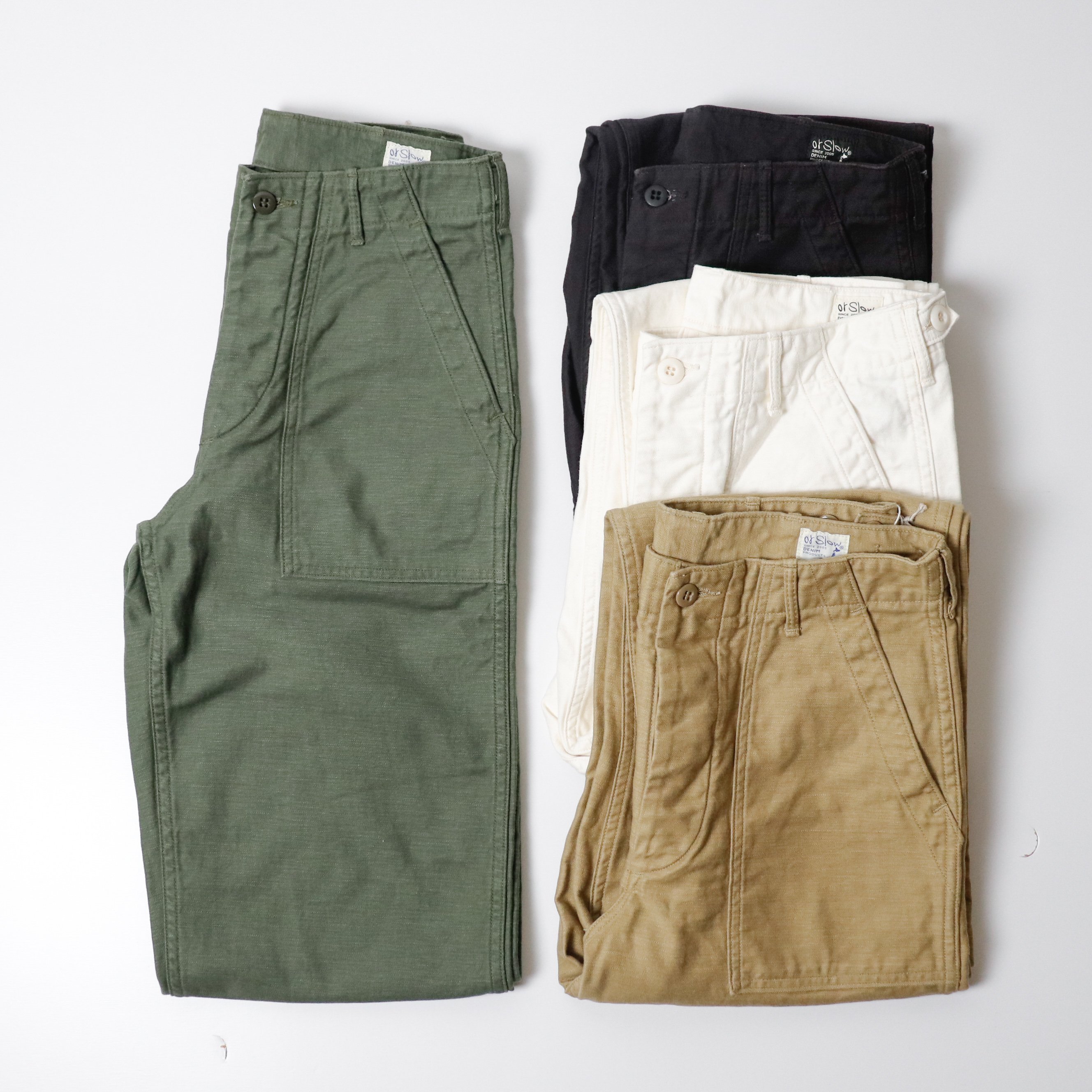 orSlow オアスロウ ファティーグパンツ レギュラーフィット ボタンフライ original