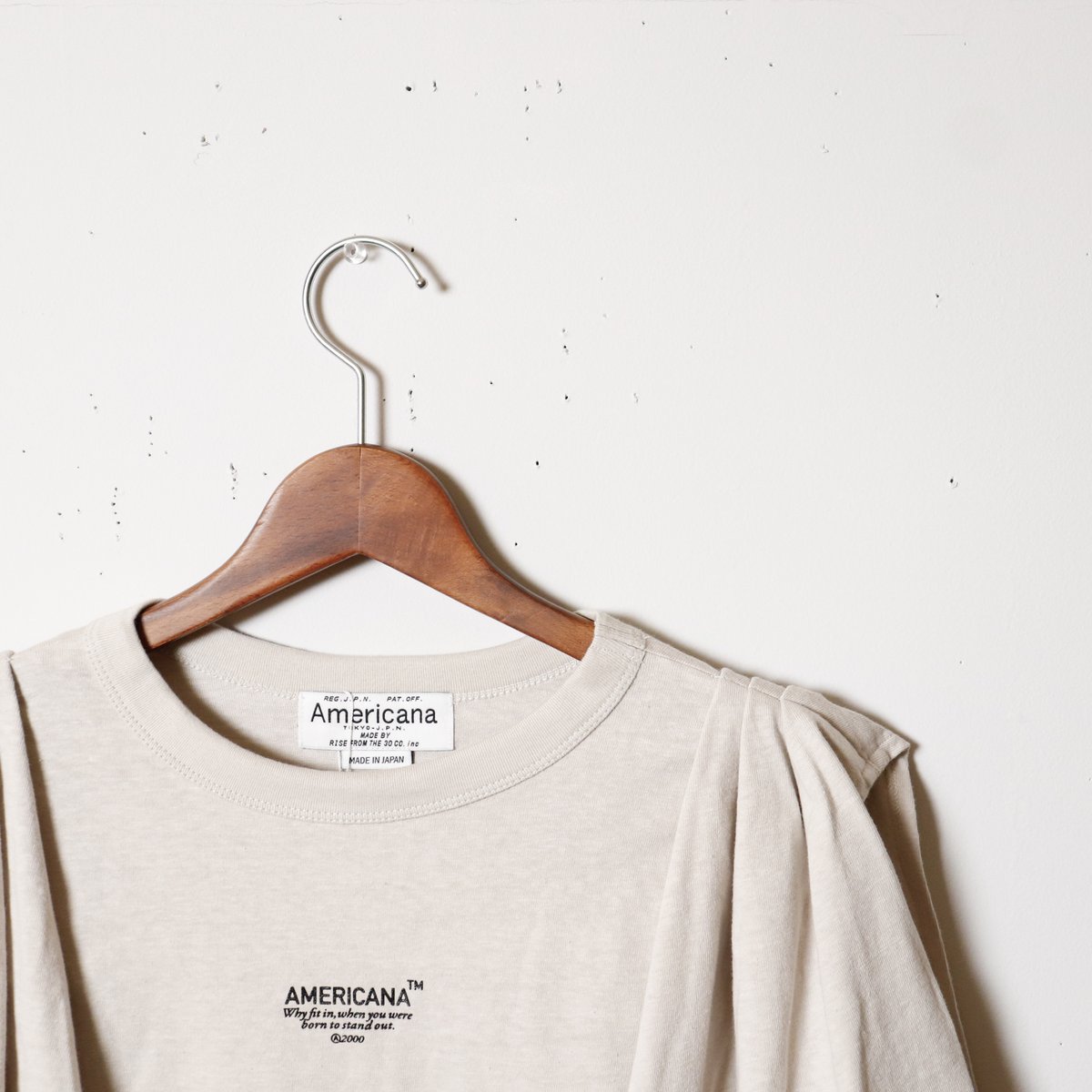 WOMEN'S】Americana [アメリカーナ] ロールアップスリーブTシャツ BRF