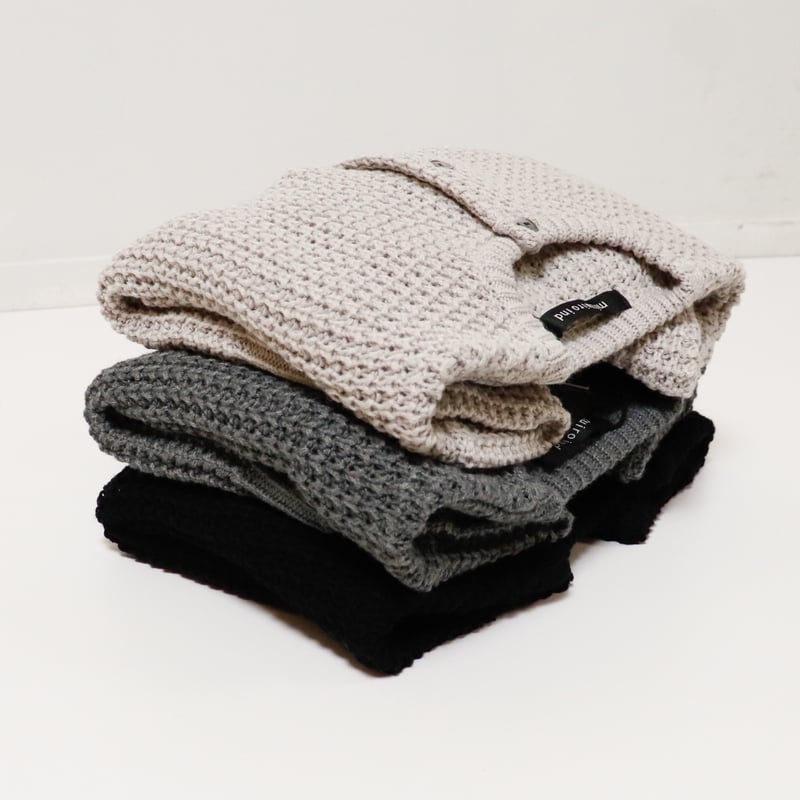 値下げ★新品未使用※ミズイロインド　ワッフルニット WOMEN'S】mizuiroind[ミズイロインド]ワッフルニットカーディガン 3-220