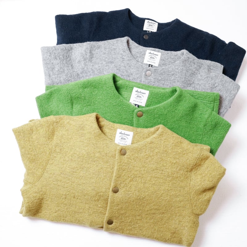 ジャックマン Wool Collarless Jacket Wool Collarless Jacket